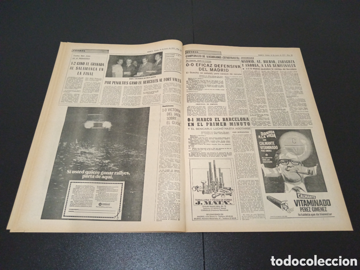Coleccionismo deportivo: MARCA 14/06/1971 - Foto 7