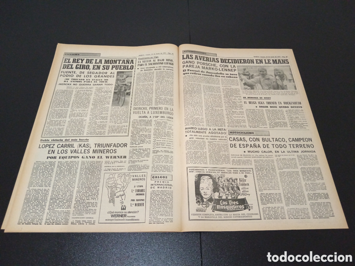 Coleccionismo deportivo: MARCA 14/06/1971 - Foto 12