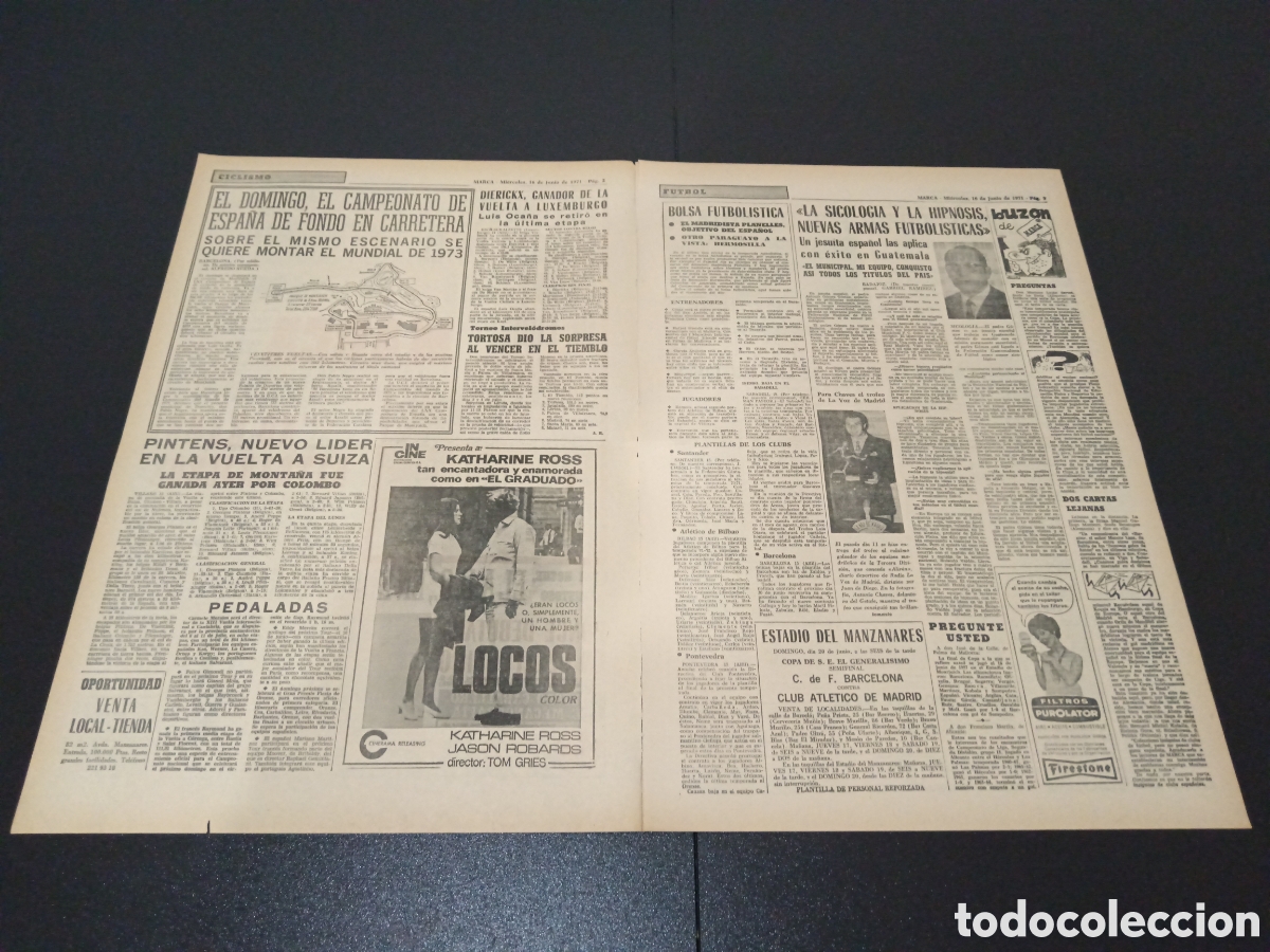Coleccionismo deportivo: MARCA 16/06/1971 - Foto 2