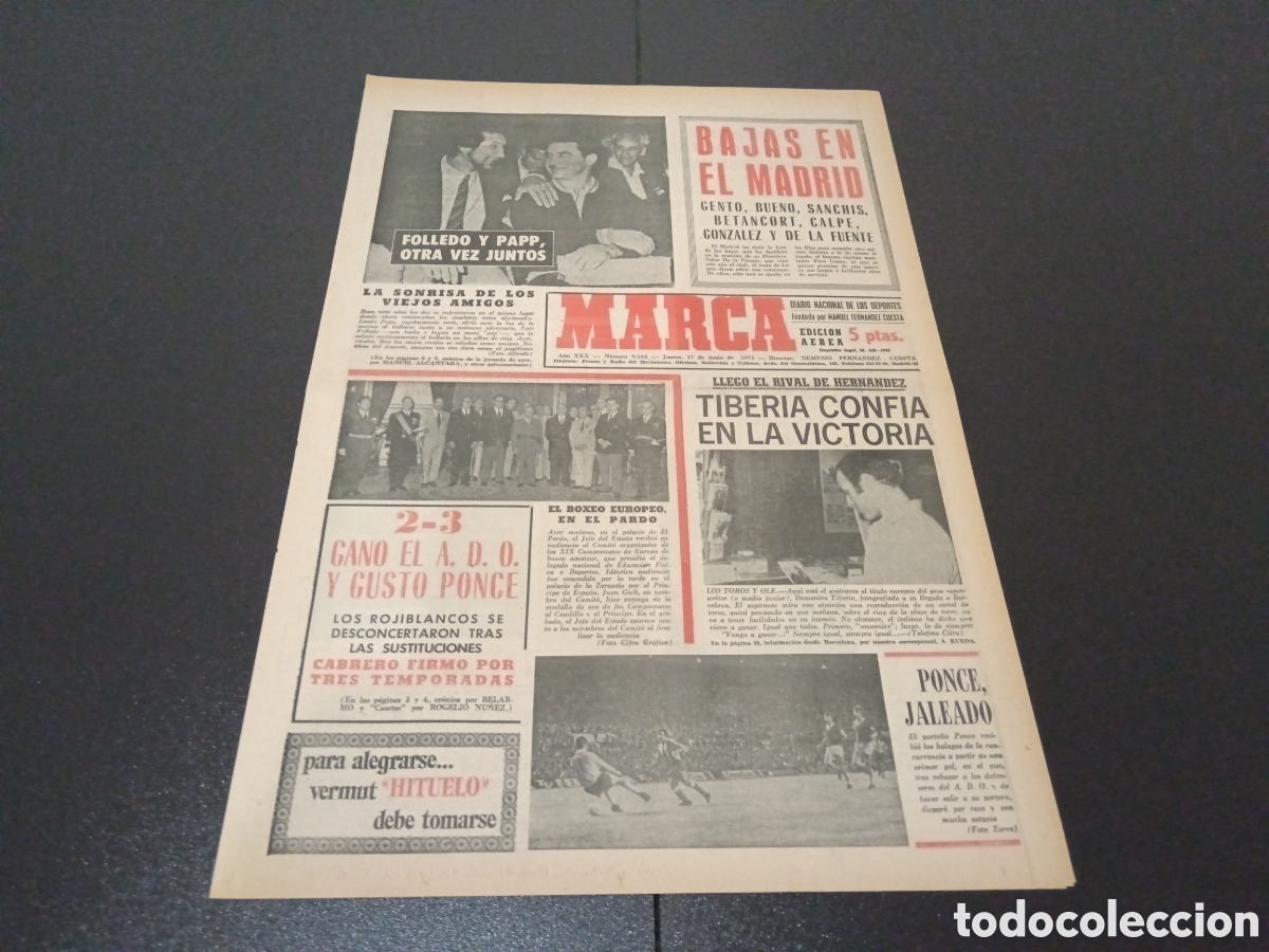 Coleccionismo deportivo: MARCA 17/06/1971 - Foto 1