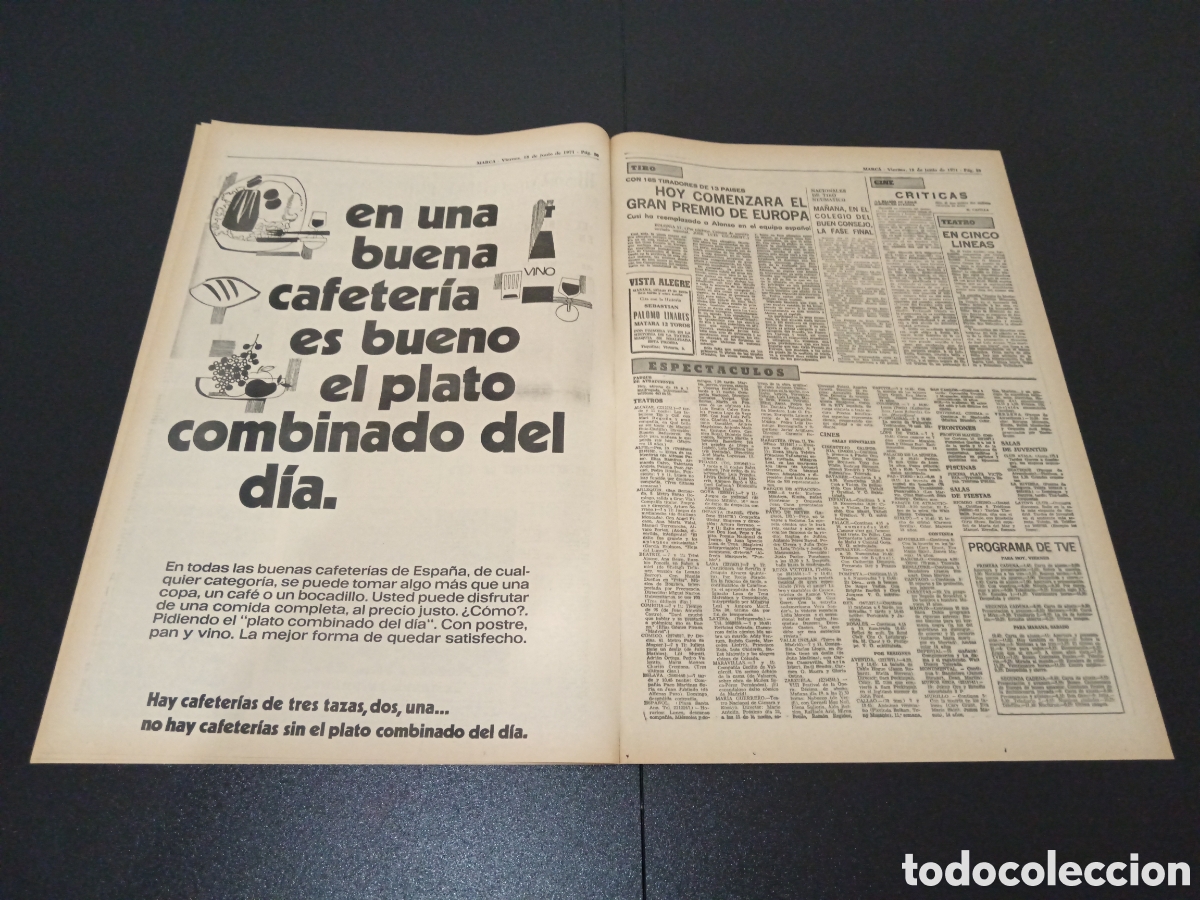 Coleccionismo deportivo: MARCA 18/06/1971 - Foto 4