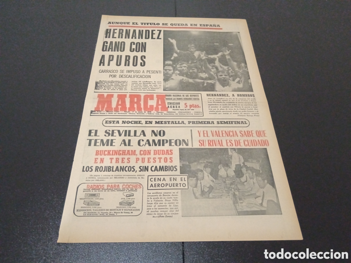 Coleccionismo deportivo: MARCA 19/06/1971 - Foto 1