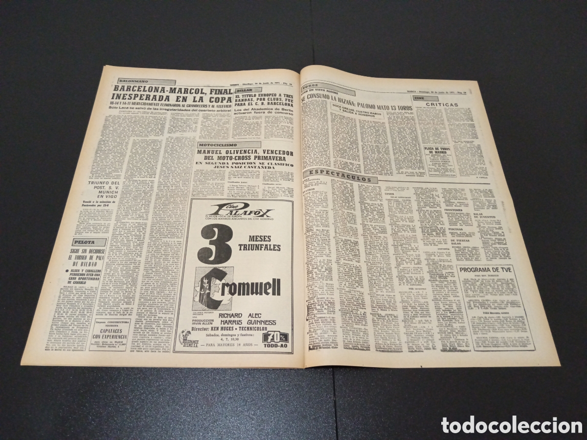 Coleccionismo deportivo: MARCA 20/06/1971 - Foto 7