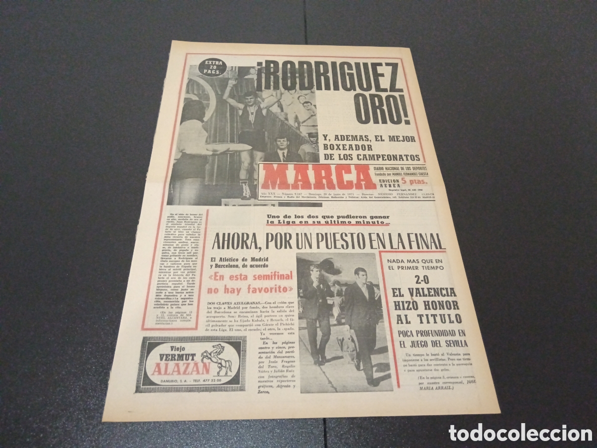 Coleccionismo deportivo: MARCA 20/06/1971 - Foto 1