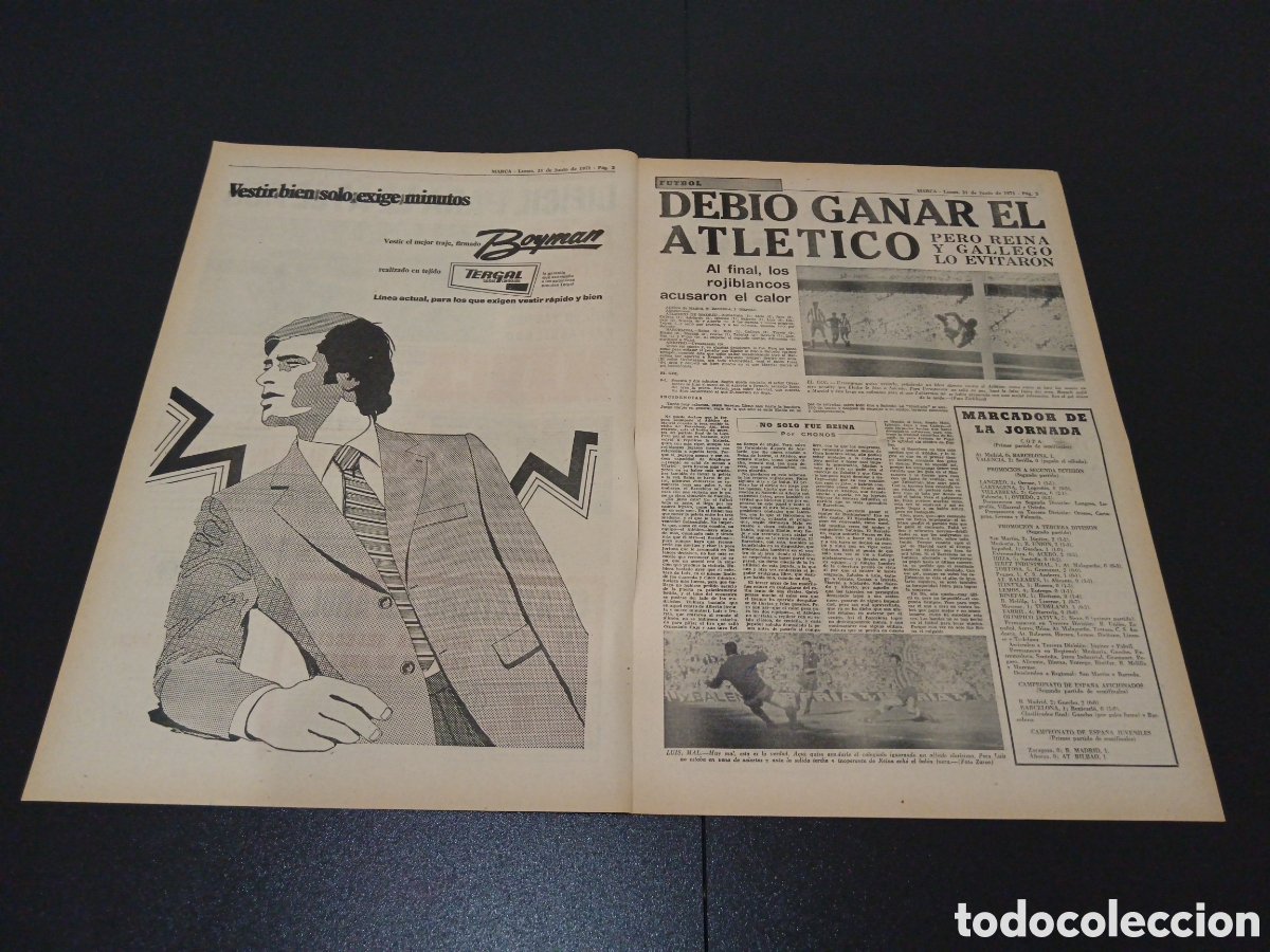 Coleccionismo deportivo: MARCA 22/06/1971 - Foto 2