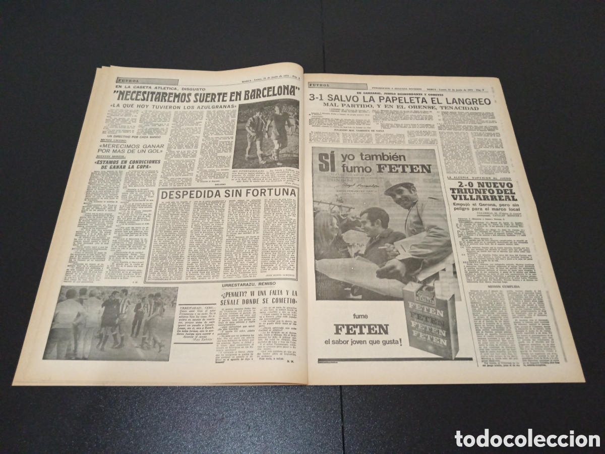 Coleccionismo deportivo: MARCA 22/06/1971 - Foto 4