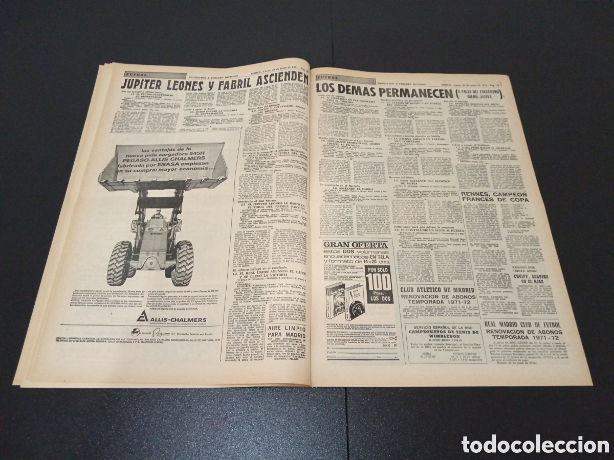 Coleccionismo deportivo: MARCA 22/06/1971 - Foto 9