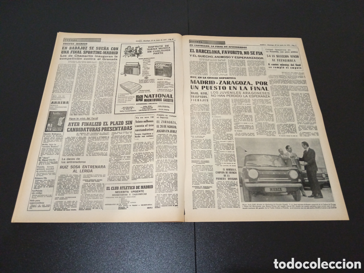 Coleccionismo deportivo: MARCA 27/06/1971 - Foto 4