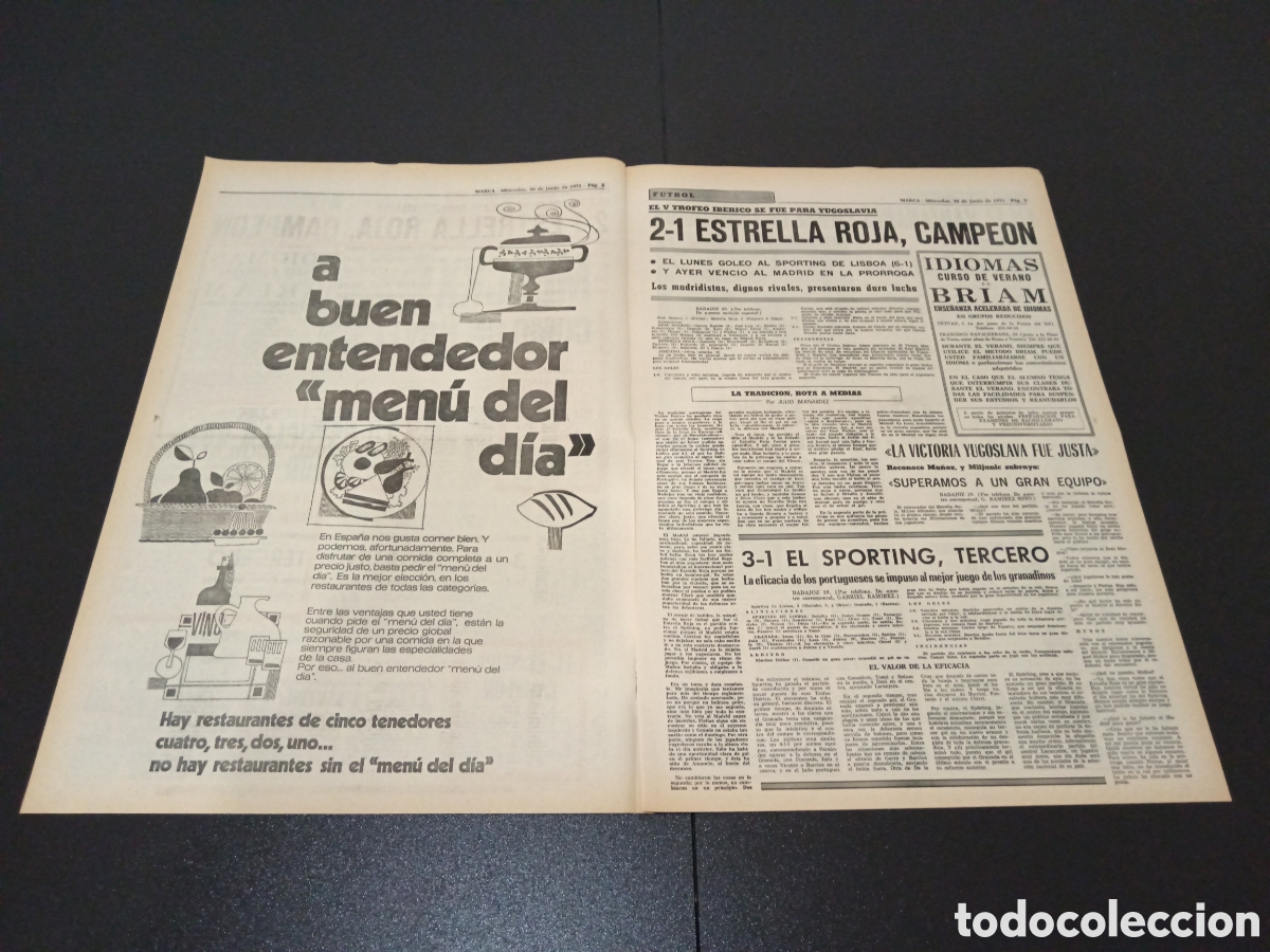 Coleccionismo deportivo: MARCA 30/06/1971 - Foto 2