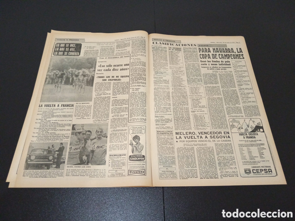 Coleccionismo deportivo: MARCA 30/06/1971 - Foto 4