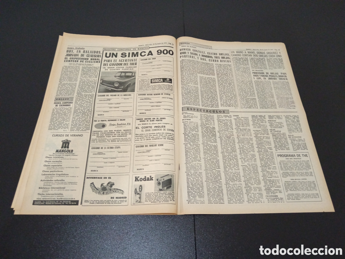 Coleccionismo deportivo: MARCA 30/06/1971 - Foto 5