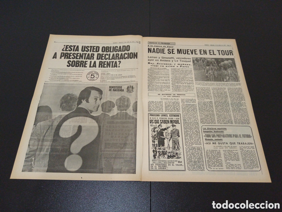 Coleccionismo deportivo: MARCA 03/07/1971 - Foto 2