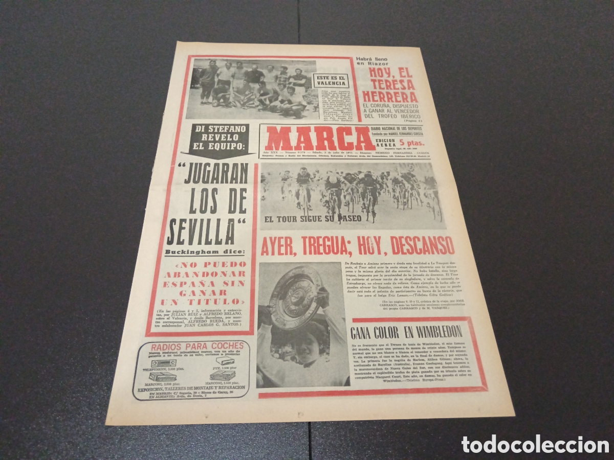 Coleccionismo deportivo: MARCA 03/07/1971 - Foto 1