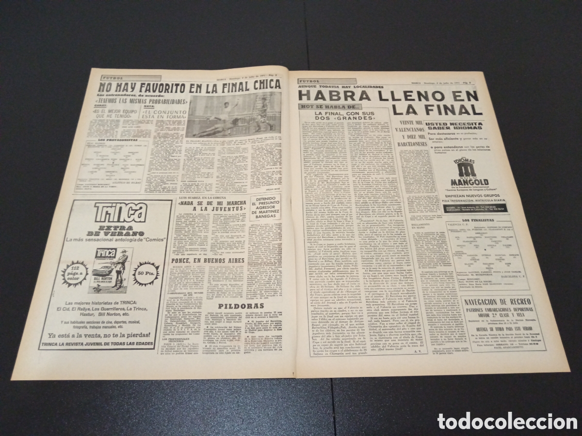 Coleccionismo deportivo: MARCA 04/07/1971 - Foto 2