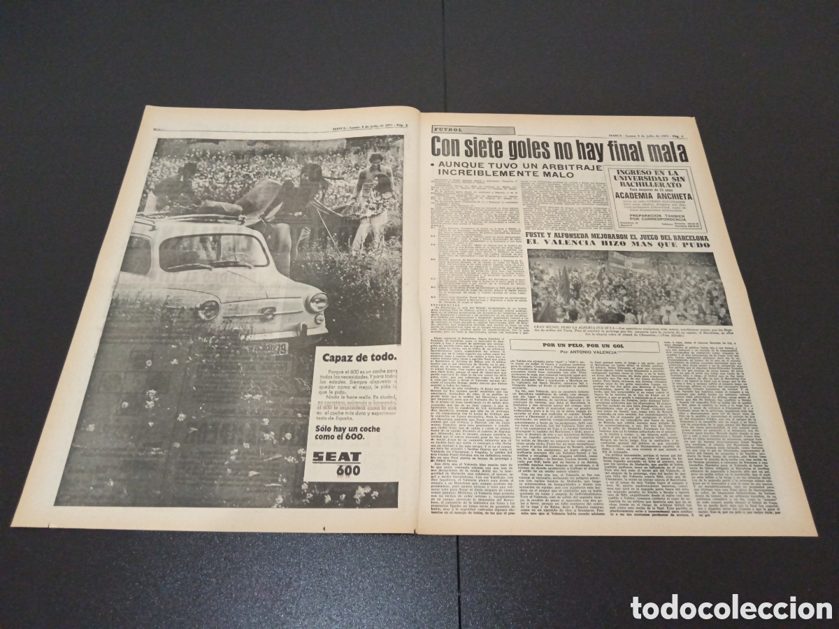 Coleccionismo deportivo: MARCA 05/07/1971 - Foto 2