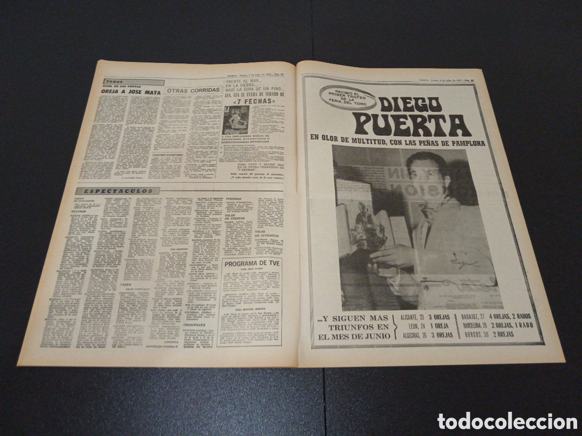 Coleccionismo deportivo: MARCA 05/07/1971 - Foto 9