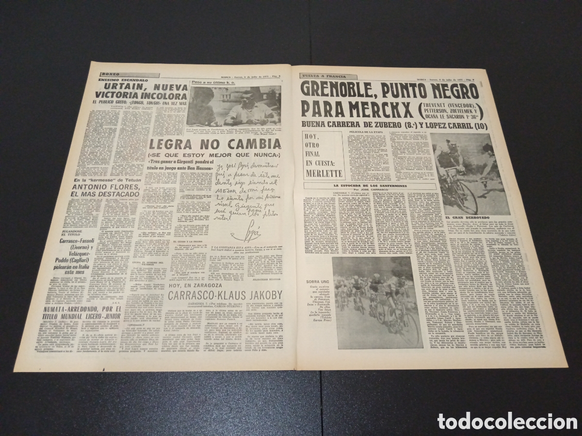 Coleccionismo deportivo: MARCA 08/07/1971 - Foto 2
