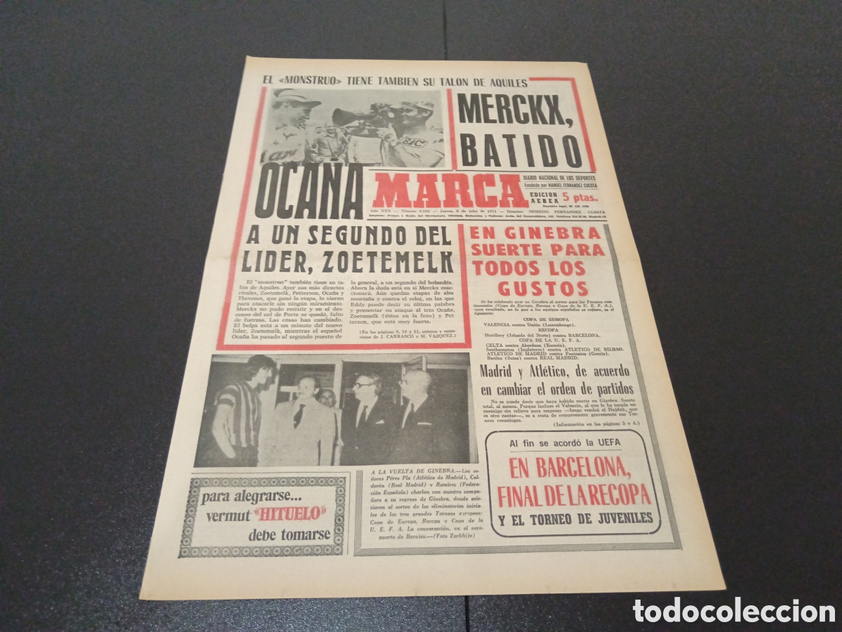Coleccionismo deportivo: MARCA 08/07/1971 - Foto 1
