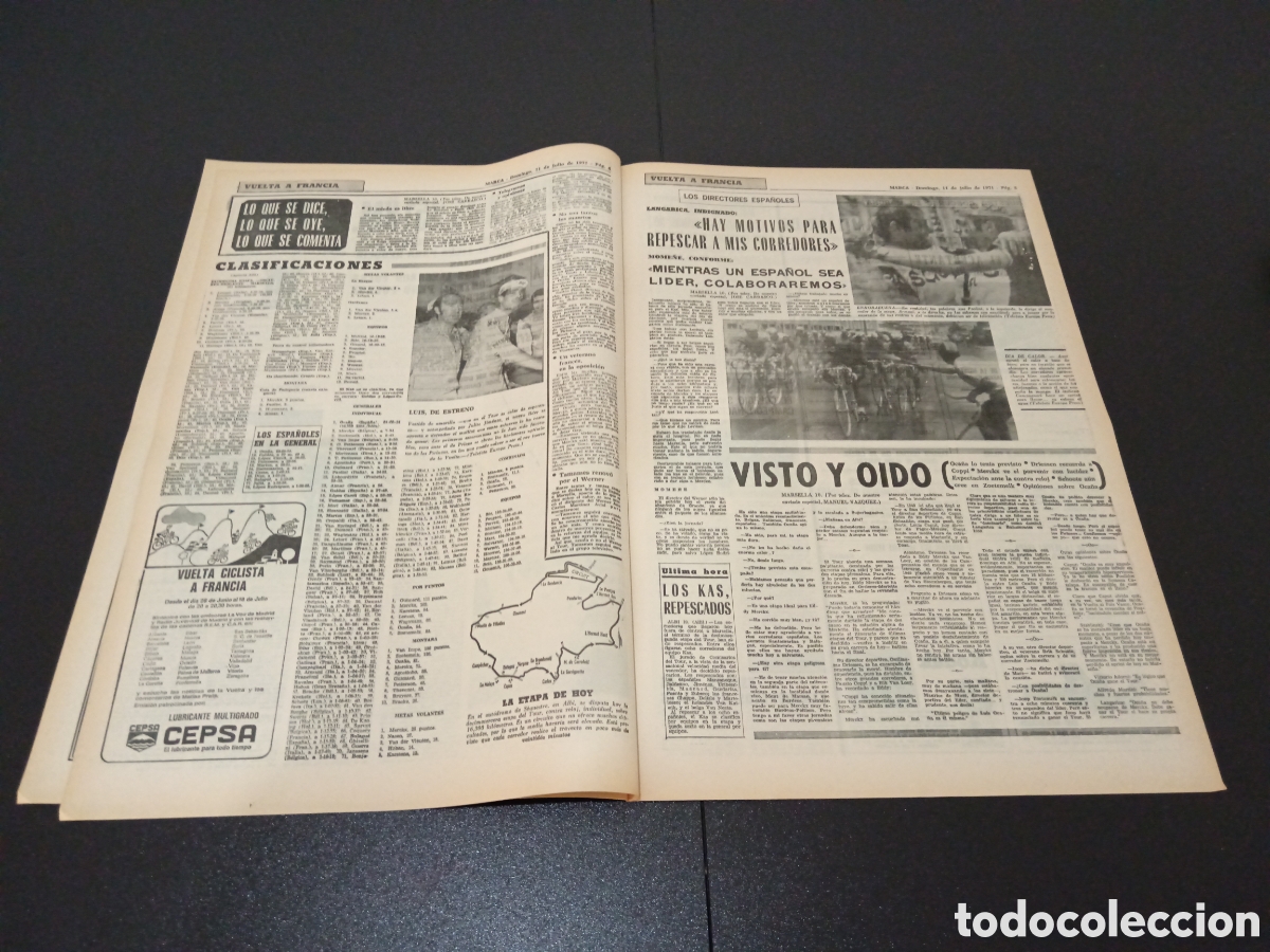 Coleccionismo deportivo: MARCA 11/07/1971 - Foto 3