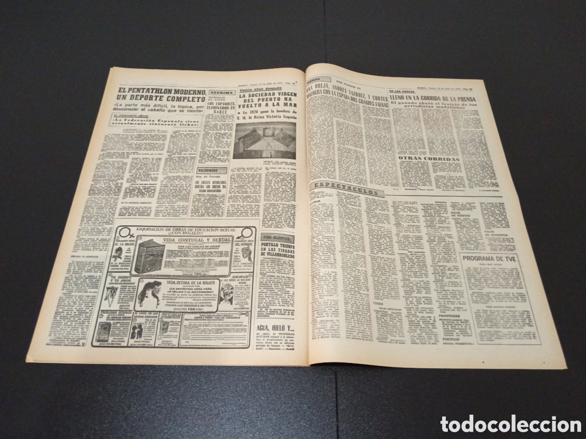 Coleccionismo deportivo: MARCA 12/07/1971 - Foto 8
