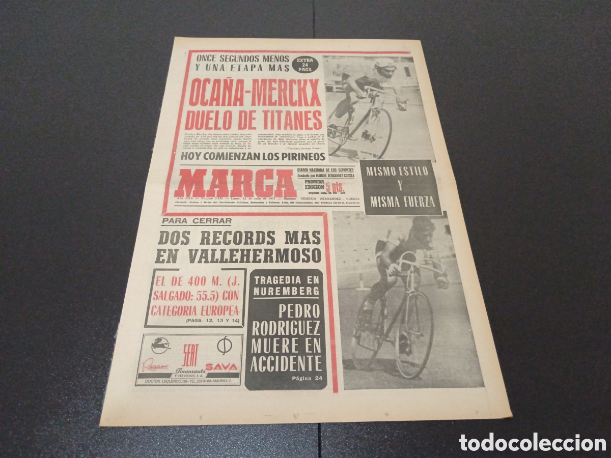 Coleccionismo deportivo: MARCA 12/07/1971 - Foto 1
