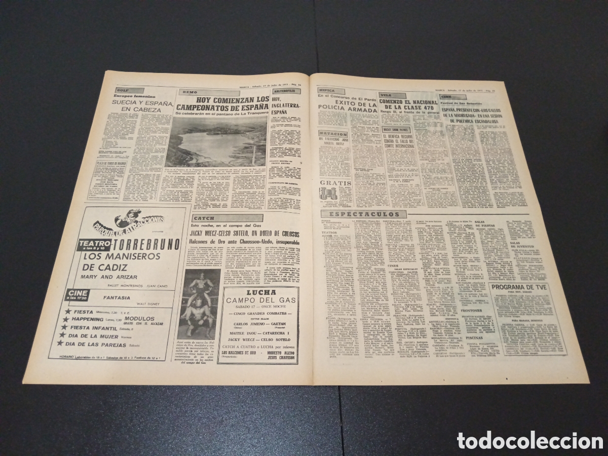 Coleccionismo deportivo: MARCA 17/07/1971 - Foto 4