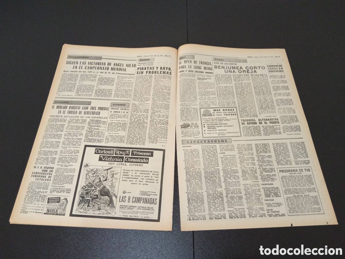 Coleccionismo deportivo: MARCA 19/07/1971 - Foto 8