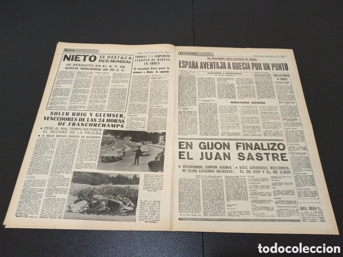 Coleccionismo deportivo: MARCA 26/07/1971 - Foto 3