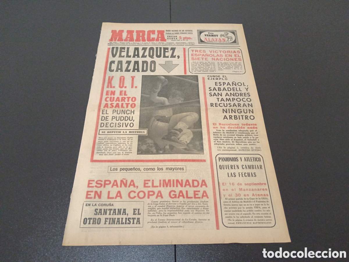 Coleccionismo deportivo: MARCA 01/08/1971 - Foto 1