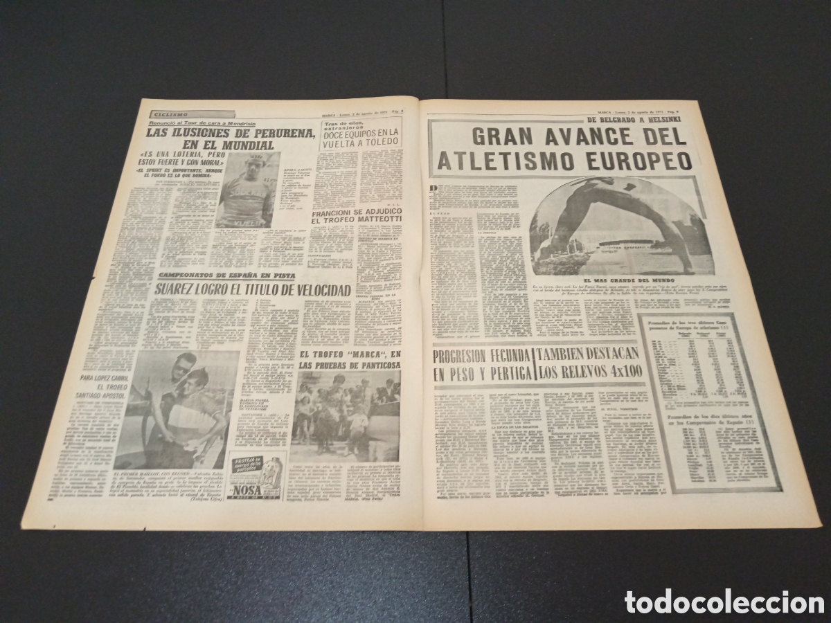 Coleccionismo deportivo: MARCA 02/08/1971 - Foto 2