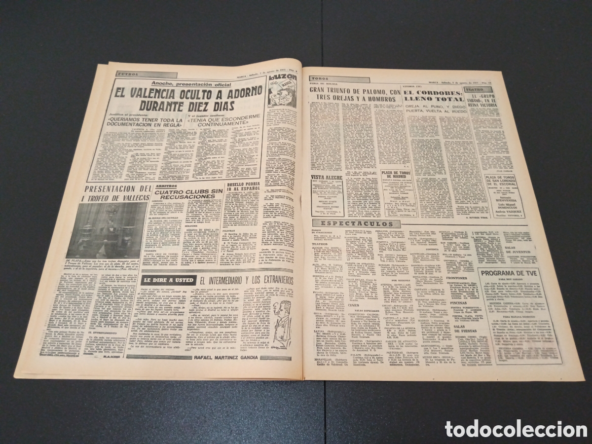 Coleccionismo deportivo: MARCA 07/08/1971 - Foto 3