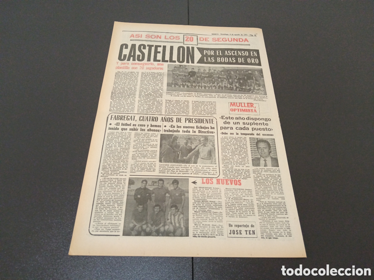 Coleccionismo deportivo: MARCA 08/08/1971 - Foto 5