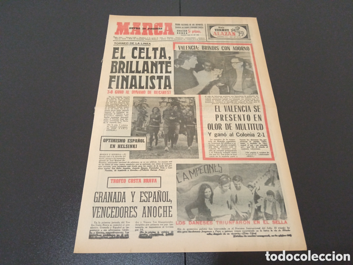 Coleccionismo deportivo: MARCA 08/08/1971 - Foto 1