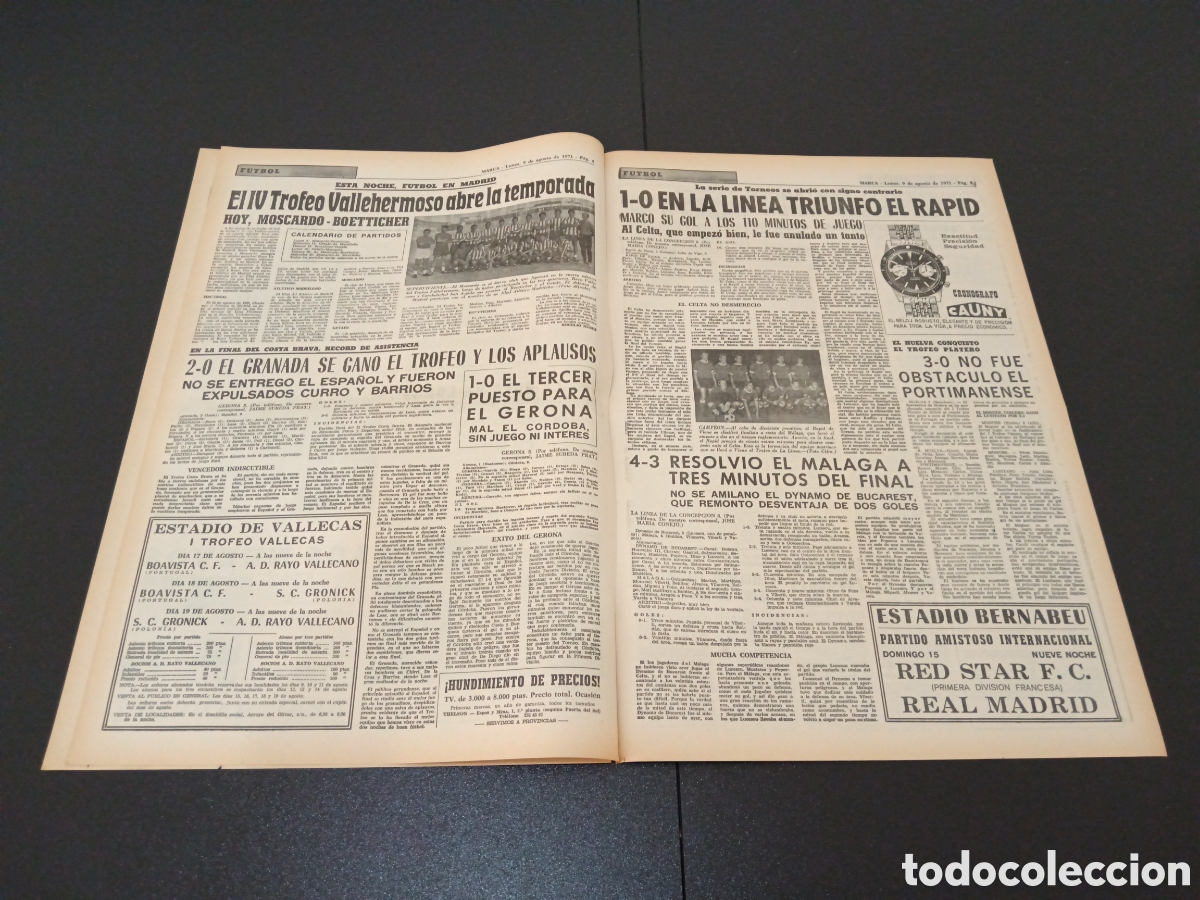 Coleccionismo deportivo: MARCA 09/08/1971 - Foto 3