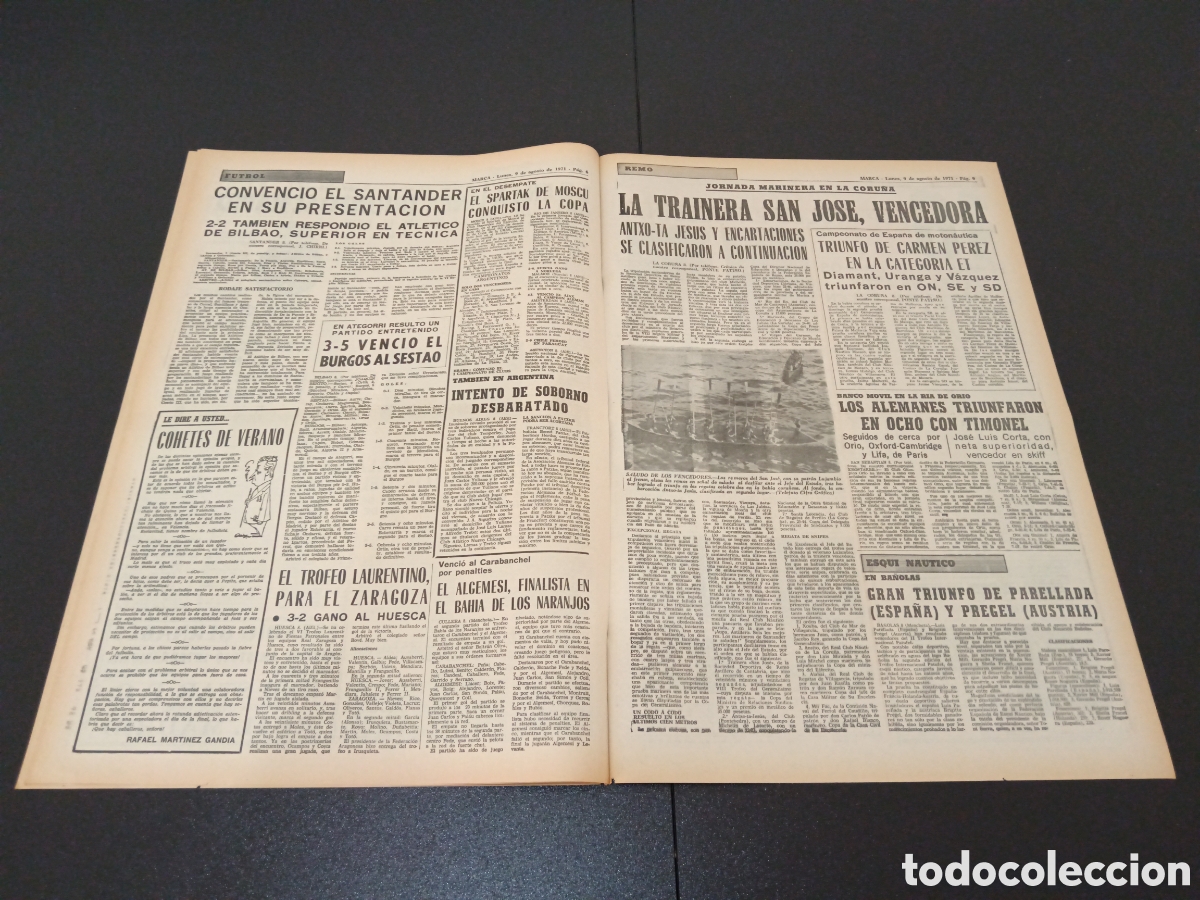 Coleccionismo deportivo: MARCA 09/08/1971 - Foto 4