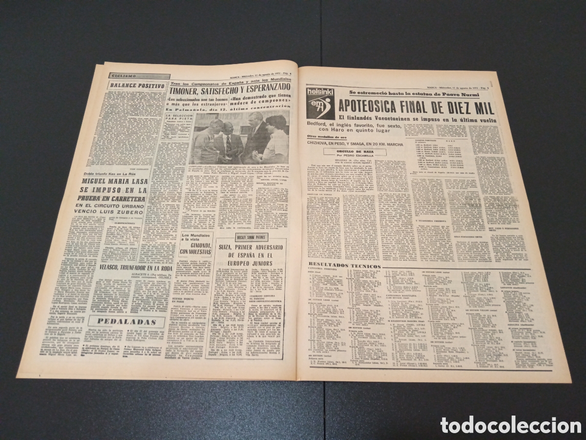 Coleccionismo deportivo: MARCA 11/08/1971 - Foto 3