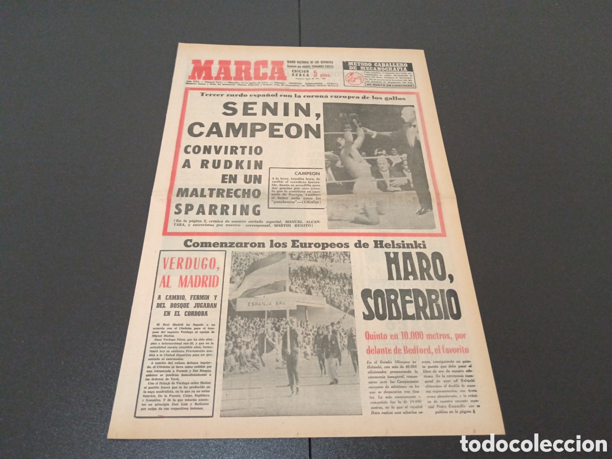 Coleccionismo deportivo: MARCA 11/08/1971 - Foto 1