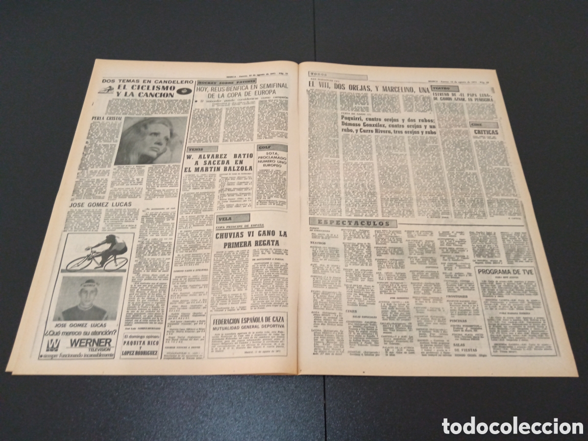 Coleccionismo deportivo: MARCA 12/08/1971 - Foto 3