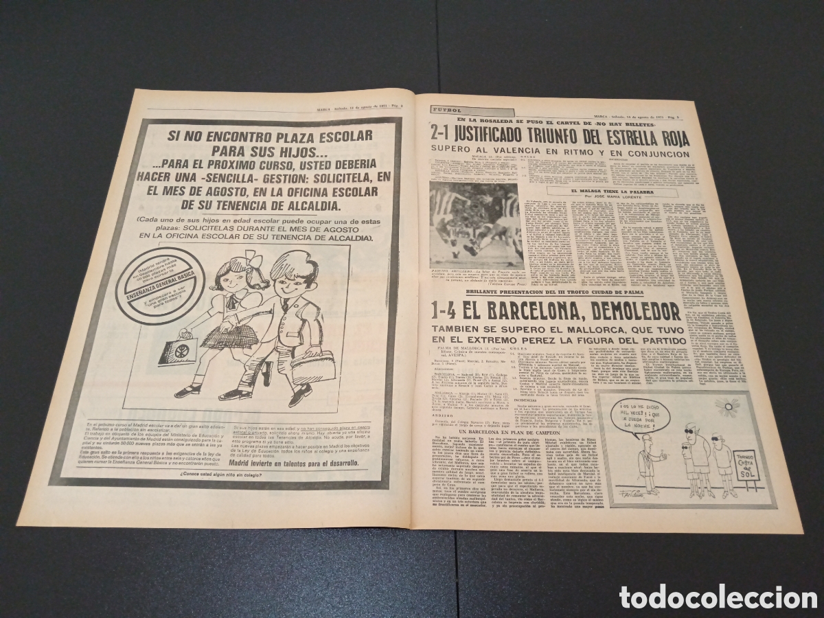 Coleccionismo deportivo: MARCA 14/08/1971 - Foto 2