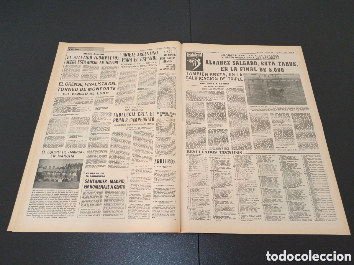 Coleccionismo deportivo: MARCA 14/08/1971 - Foto 3