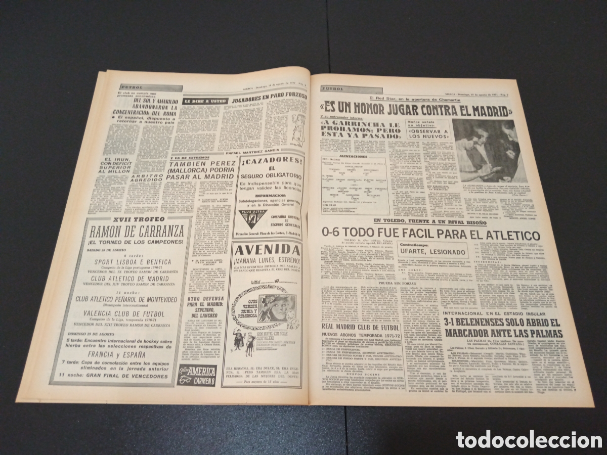 Coleccionismo deportivo: MARCA 15/08/1971 - Foto 4