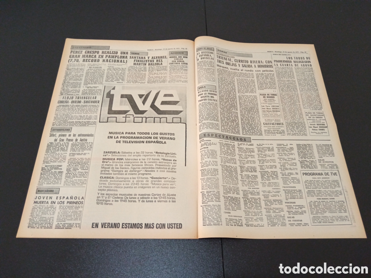 Coleccionismo deportivo: MARCA 15/08/1971 - Foto 7