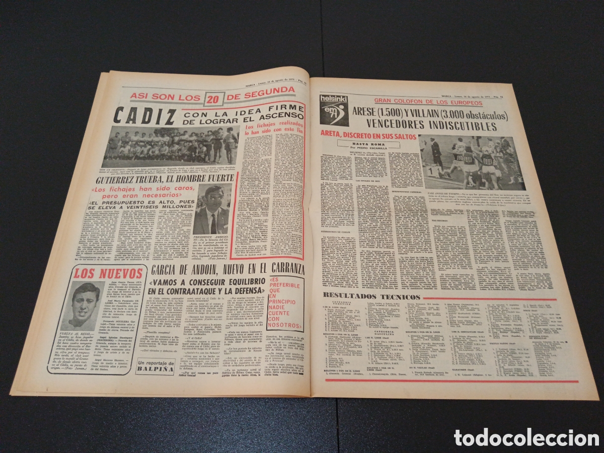Coleccionismo deportivo: MARCA 16/08/1971 - Foto 5