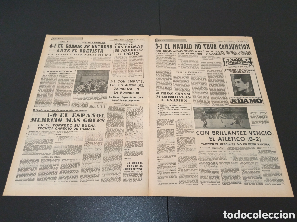 Coleccionismo deportivo: MARCA 19/08/1971 - Foto 2