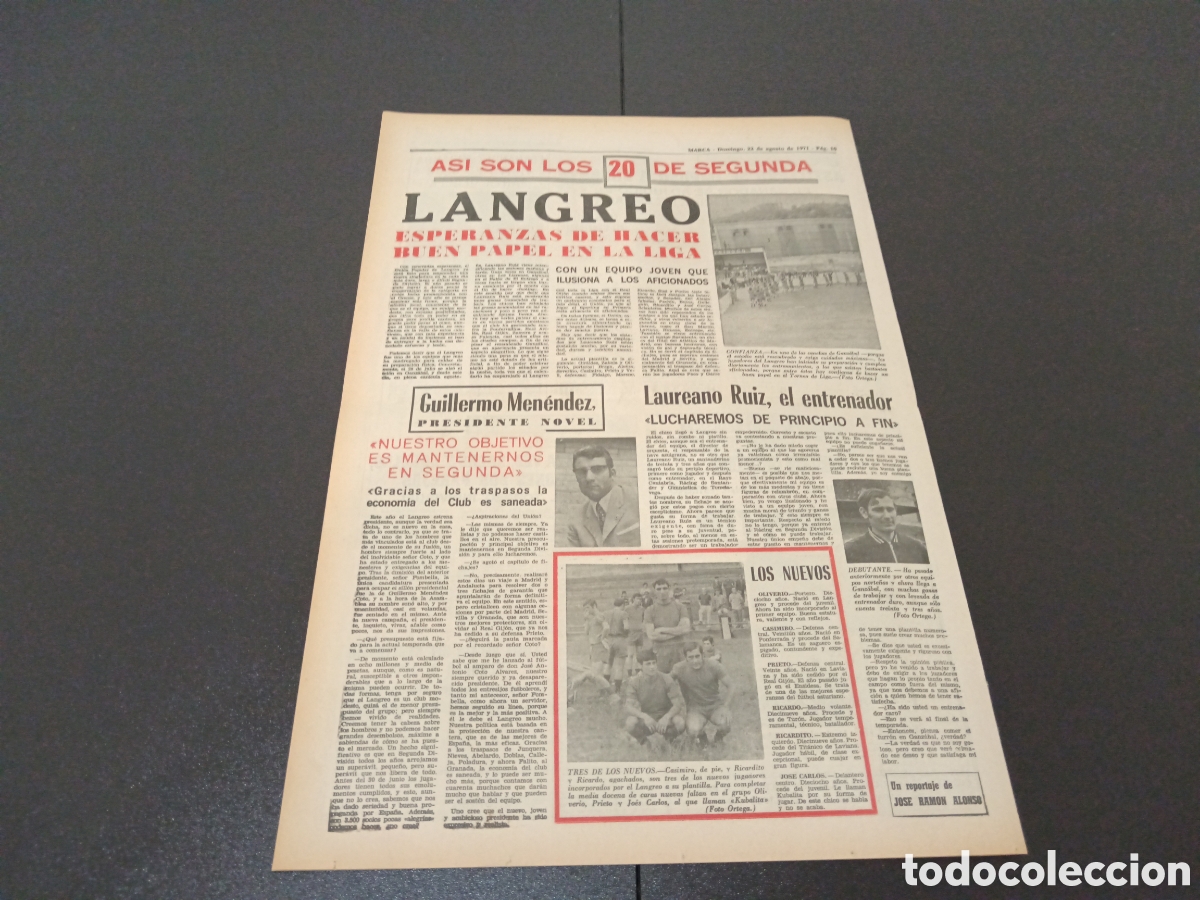 Coleccionismo deportivo: MARCA 22/08/1971 - Foto 6