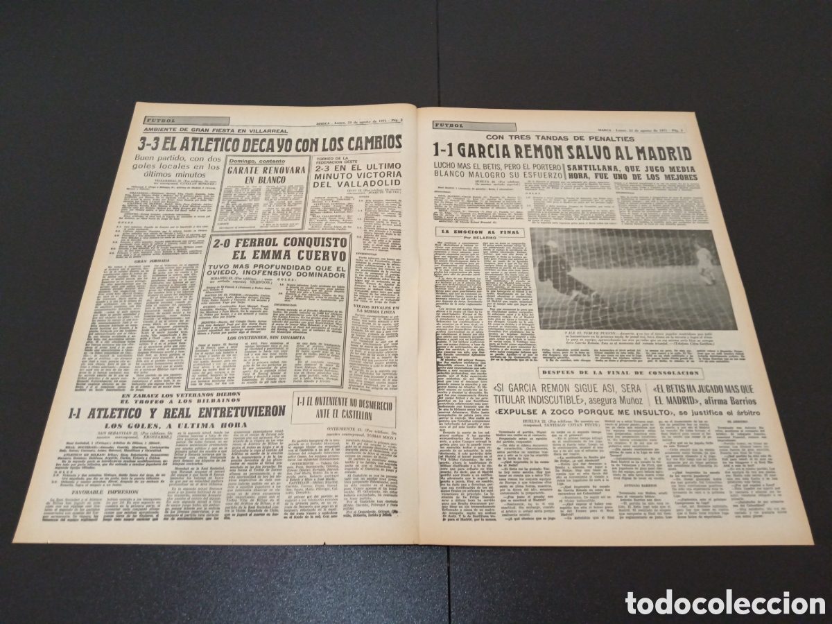Coleccionismo deportivo: MARCA 23/08/1971 - Foto 2