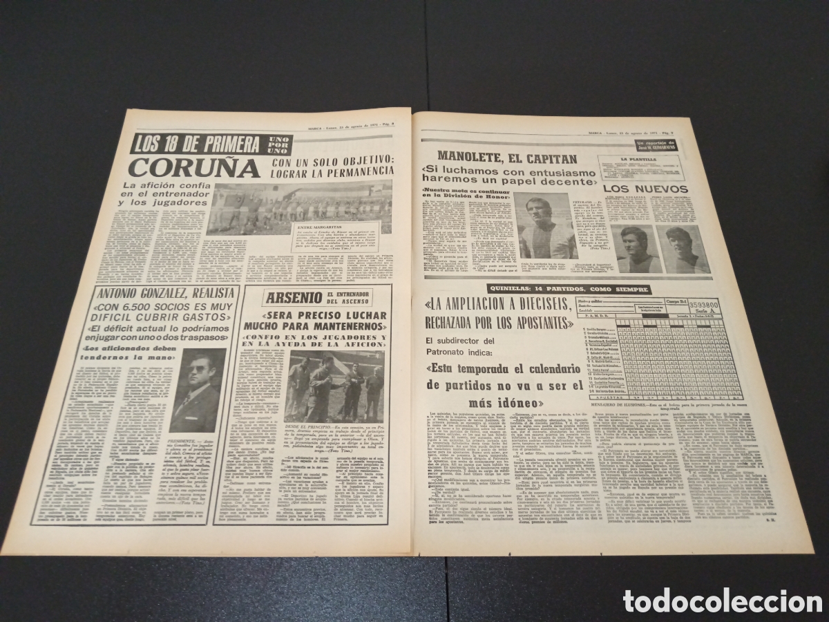 Coleccionismo deportivo: MARCA 23/08/1971 - Foto 5
