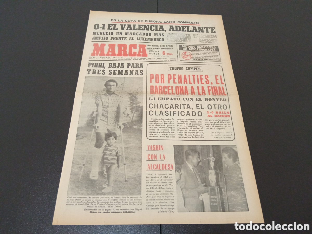 Coleccionismo deportivo: MARCA 25/08/1971 - Foto 1