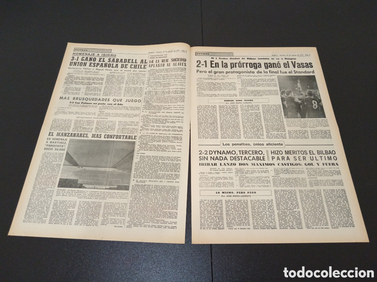 Coleccionismo deportivo: MARCA 27/08/1971 - Foto 2