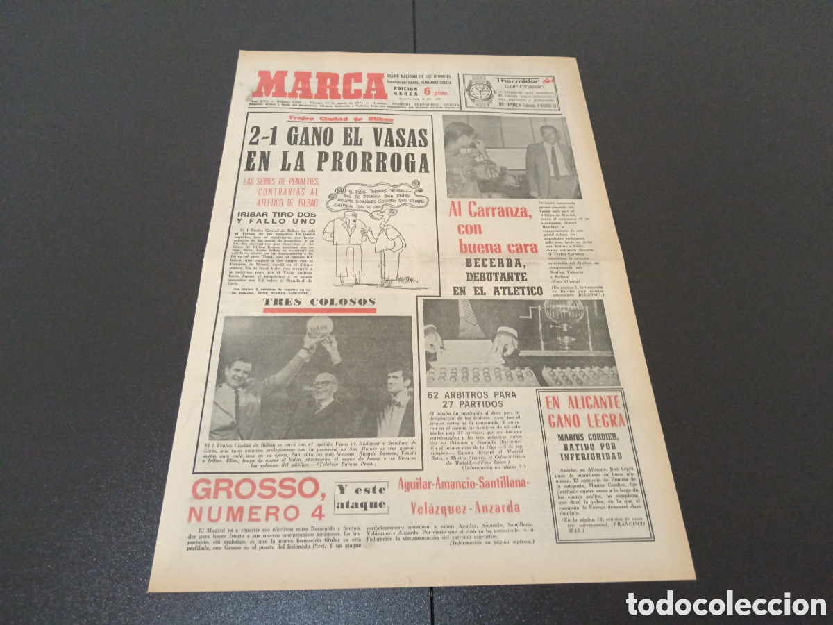 Coleccionismo deportivo: MARCA 27/08/1971 - Foto 1